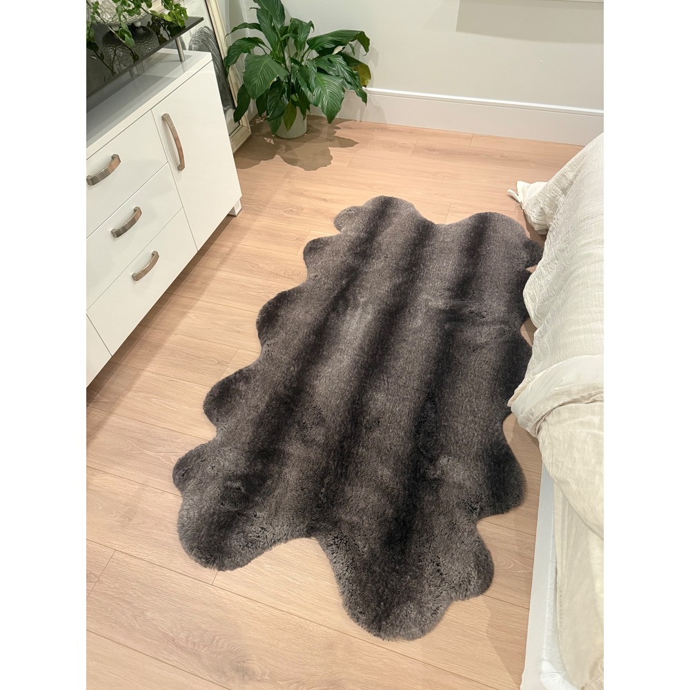 Mon Chateau Luxury Collection Faux Fur Rug Kodiak Brown 1420081 Plush Accent Rug - Picture 8 of 8